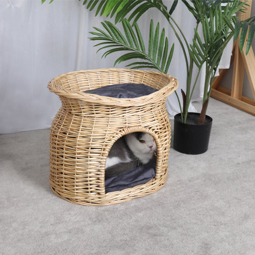 Archie & Oscar Hillview Round Cat Bed Wayfair.co.uk